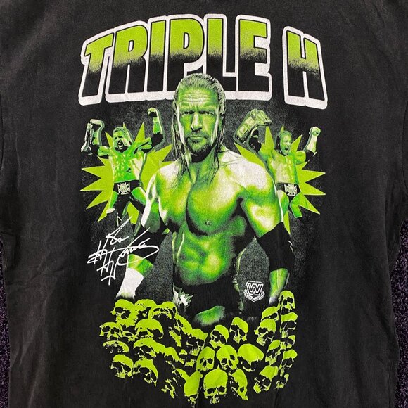 Triple H Neon Monochrome Poster Tshirt size extra large - Picture 2 of 4